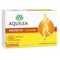AQUILEA Magnesio + Colageno 30 Comprimidos Masticables Sabor Limón