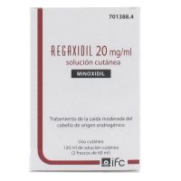Regaxidil 20Mg/Ml Solución Cutánea, 120Ml (2 Frascos De 60Ml)